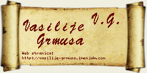 Vasilije Grmuša vizit kartica